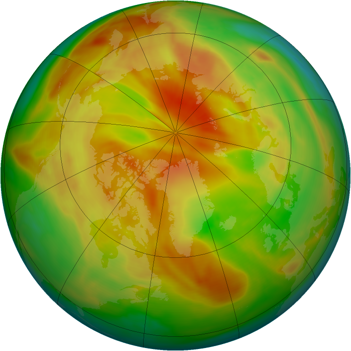 Arctic ozone map for 28 April 2007